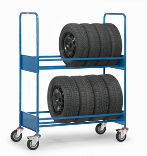 Reifen-Transporthelfer: Reifenwagen mit Ladeflächen fürs Reifenlager