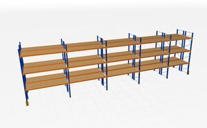 Planungsansicht eines Palettenregals von Aczent Lagertechnik Planungsansicht eines Palettenregals von Aczent Lagertechnik