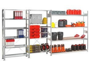 Fachbodenregal von Aczent Lagertechnik zur Lagerung im Alltag Fachbodenregal von Aczent Lagertechnik zur Lagerung im Alltag