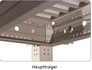 Darstellung eines Hauptträgers einer Lagerbühne