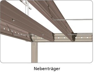 Darstellung eines Nebenträgers einer Lagerbühne