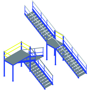 Darstellung einer Treppe für Lagerbühnen