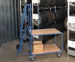 Sonderanfertigung Aczent Kommissionierwagen Reifen-Transporthelfer: Sonderanfertigung Reifentransportwagen / Reifenwagen / Kommissionierwagen