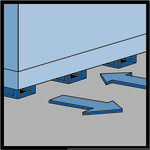 Bodenlüftung Container
